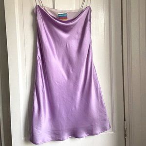 2000s style UNIF light purple dress 100% lavender silk